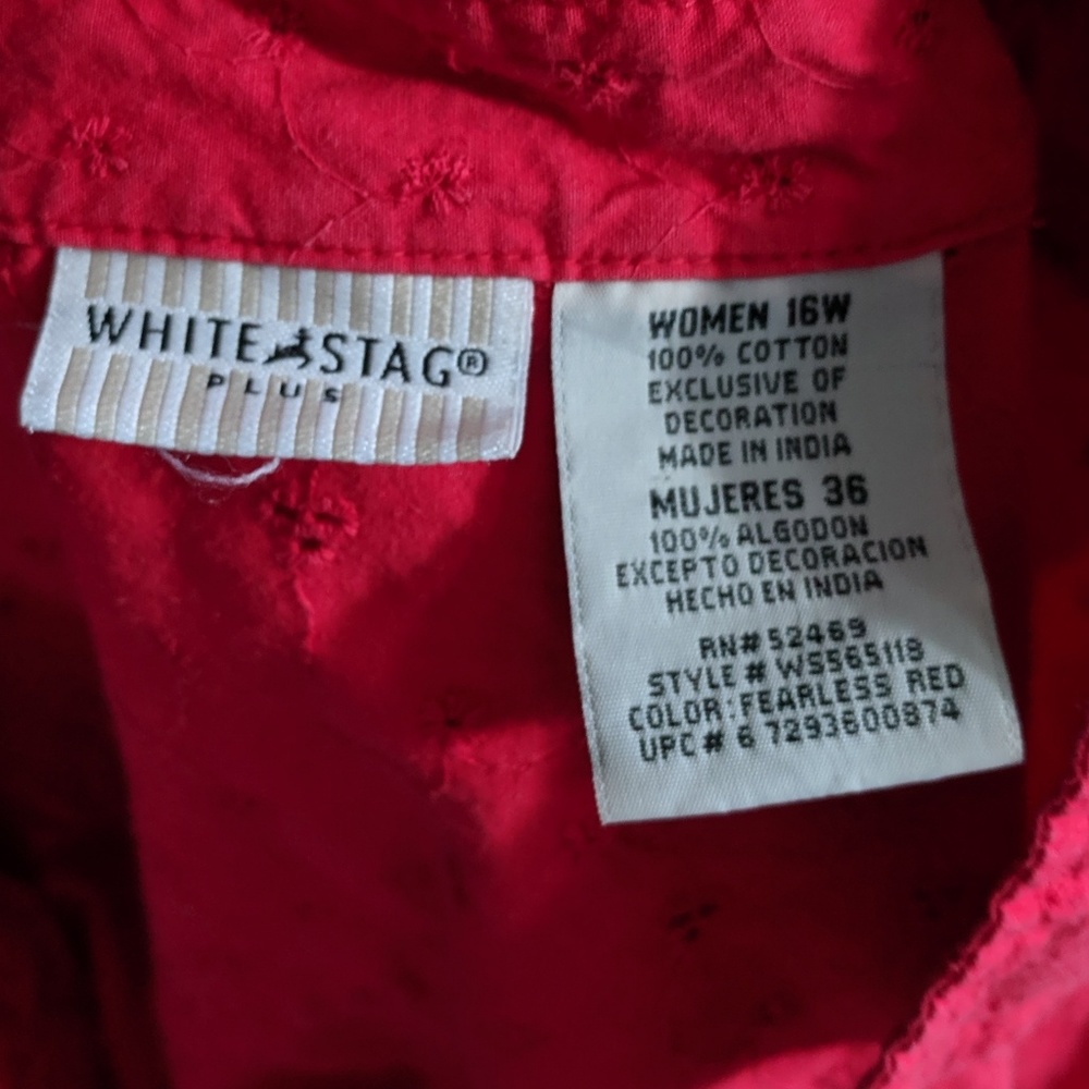 White Stag Button Down Blouse 16w - image 2